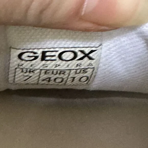 GEOX Kirya Sneaker Sage Leather Women’s US 10 $160 Chunky Trainer Shoes White - Picture 6 of 11